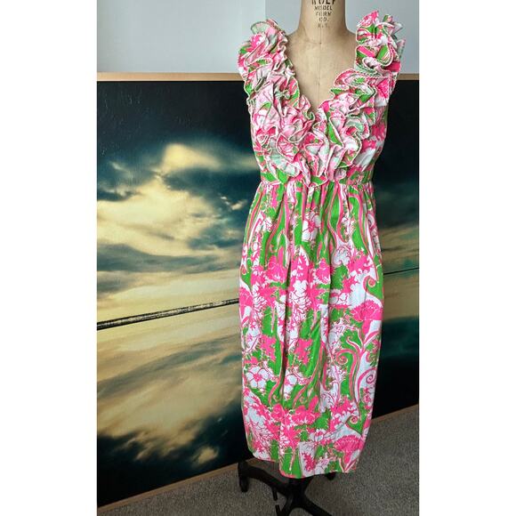 Lilly Pulitzer Backless Empire Waist Dress XS/S - Picture 1 of 13